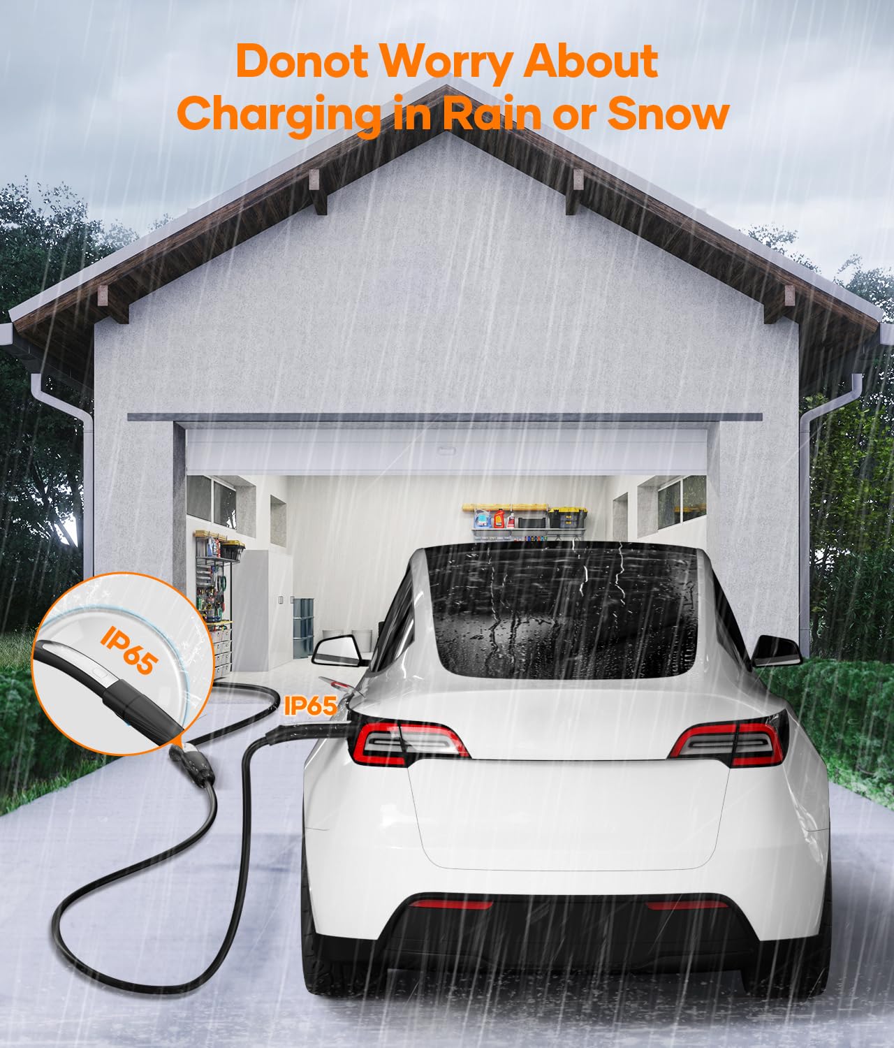 VIVAVOLT EV Extension Cord for TSL,16.4ft Charging Cable Up to 50A 240V Without Drops in Power,NACS Extension Cable Compatible with Model 3/Y/X/S