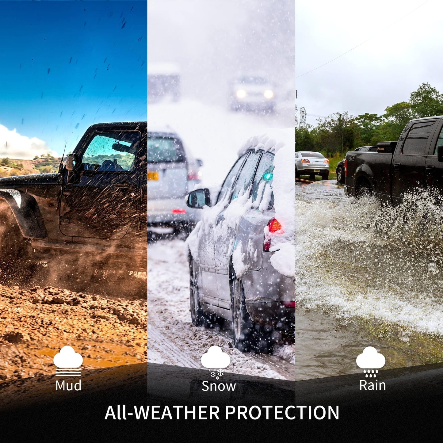 OEDRO Floor Mats Fit for 2015-2020 Tesla Model S, Unique Black TPE All Weather Protection Car Mats Includes 1st and 2nd Row: Front, Rear, Full Set Liners